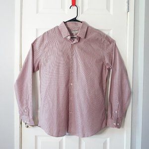 2/$30 - NWOT Express Fitted Burgundy Patterned Button-Up Dress Shirt